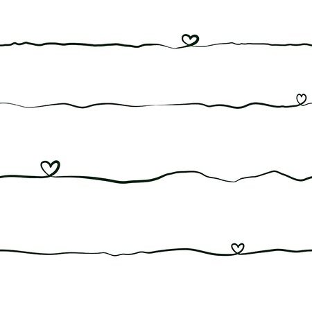 Manhattan Comfort Indianapolis Love Hearts Black Script 33 ft L X 209 in W Wallpaper BR4060-381403